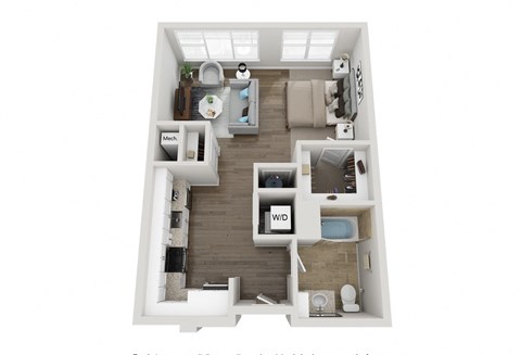 Studio Type B Floorplan